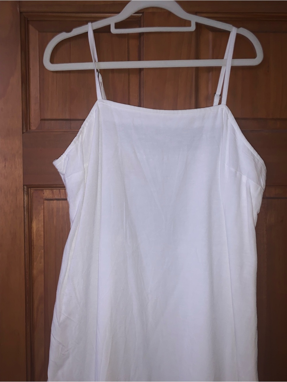 ‼️SUMMER SALE ‼️ Simple White Slip Dress with Spaghetti Straps - Picture 2 of 4